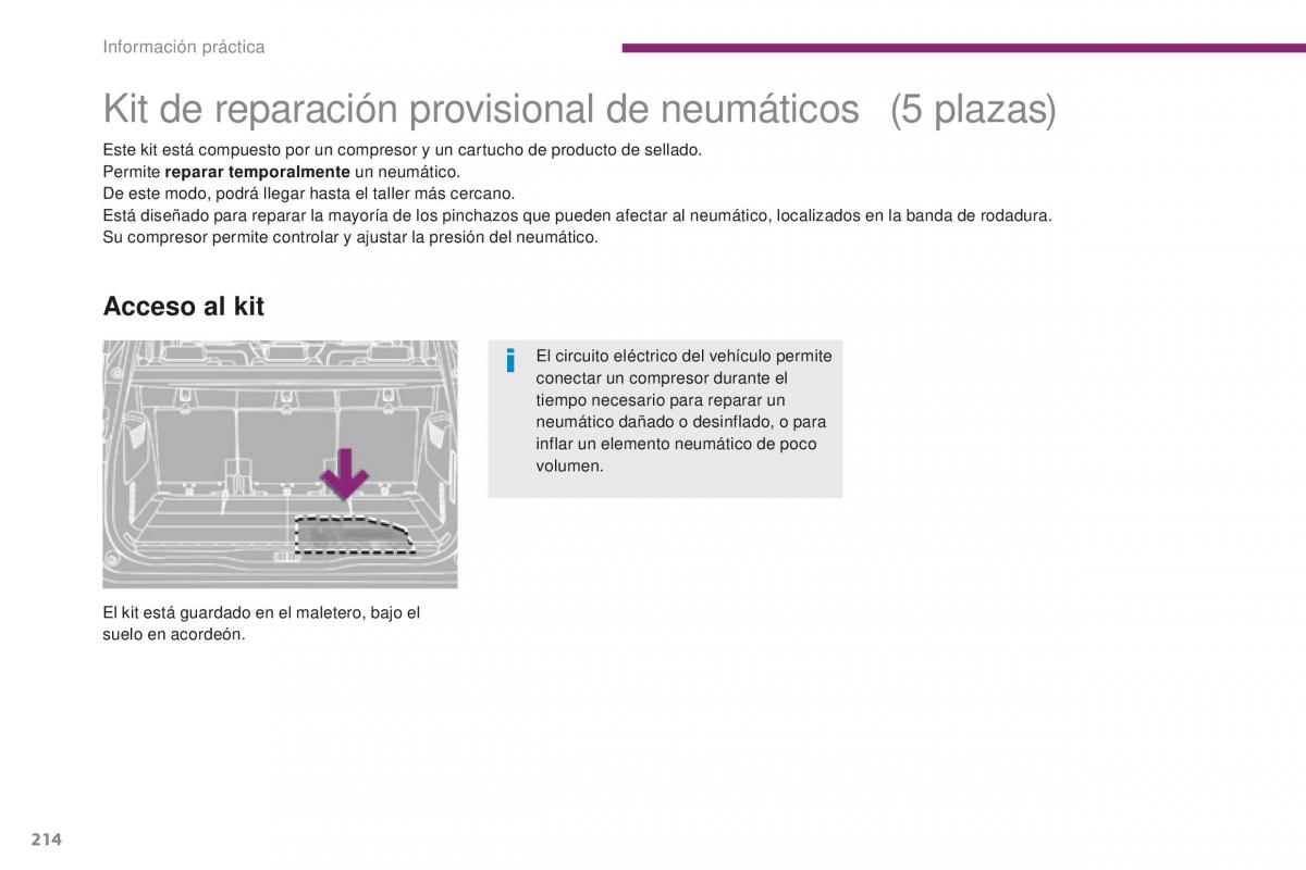 Peugeot 5008 II 2 manual del propietario / page 216