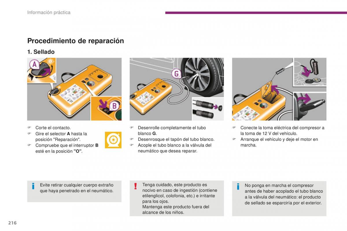 manual  Peugeot 5008 II 2 manual del propietario / page 218