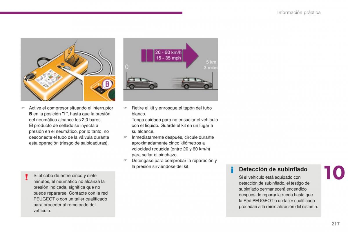 manual  Peugeot 5008 II 2 manual del propietario / page 219