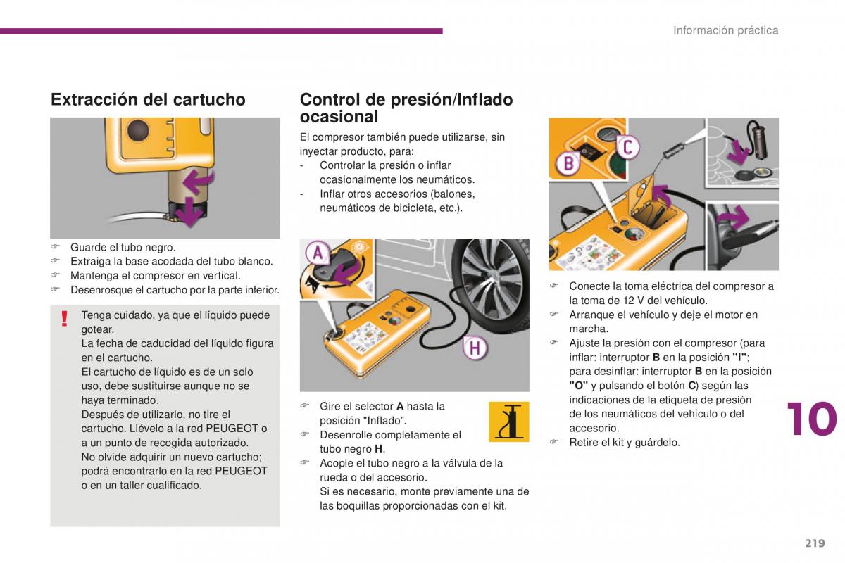 manual  Peugeot 5008 II 2 manual del propietario / page 221