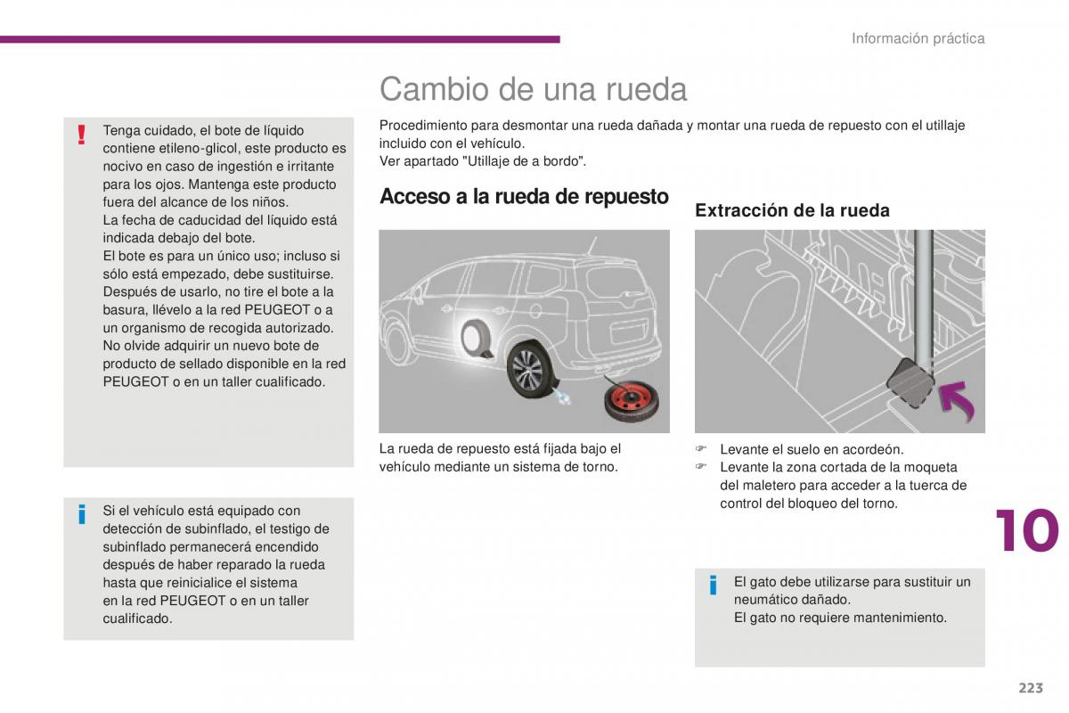 manual  Peugeot 5008 II 2 manual del propietario / page 225