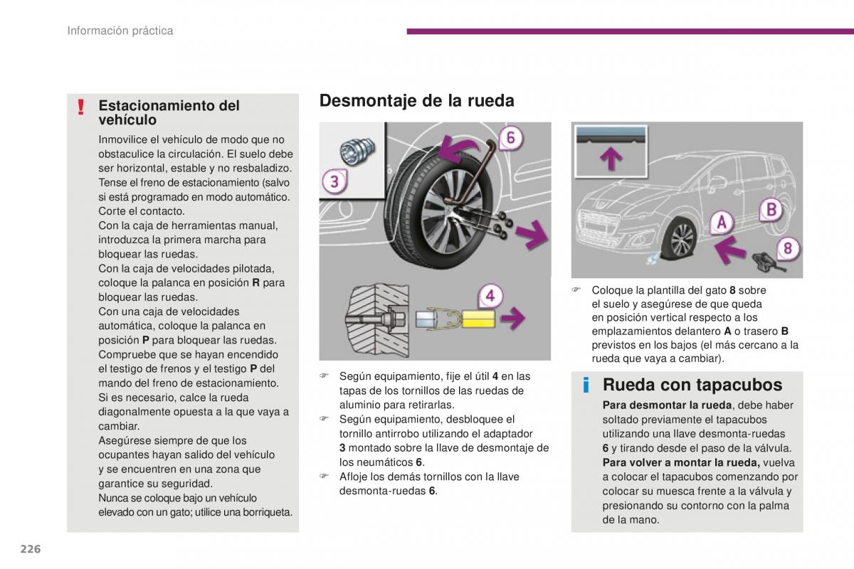 manual  Peugeot 5008 II 2 manual del propietario / page 228