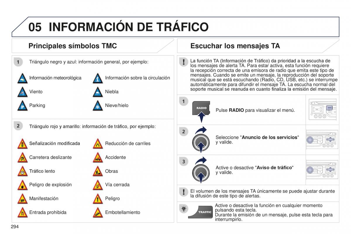 manual  Peugeot 5008 II 2 manual del propietario / page 296