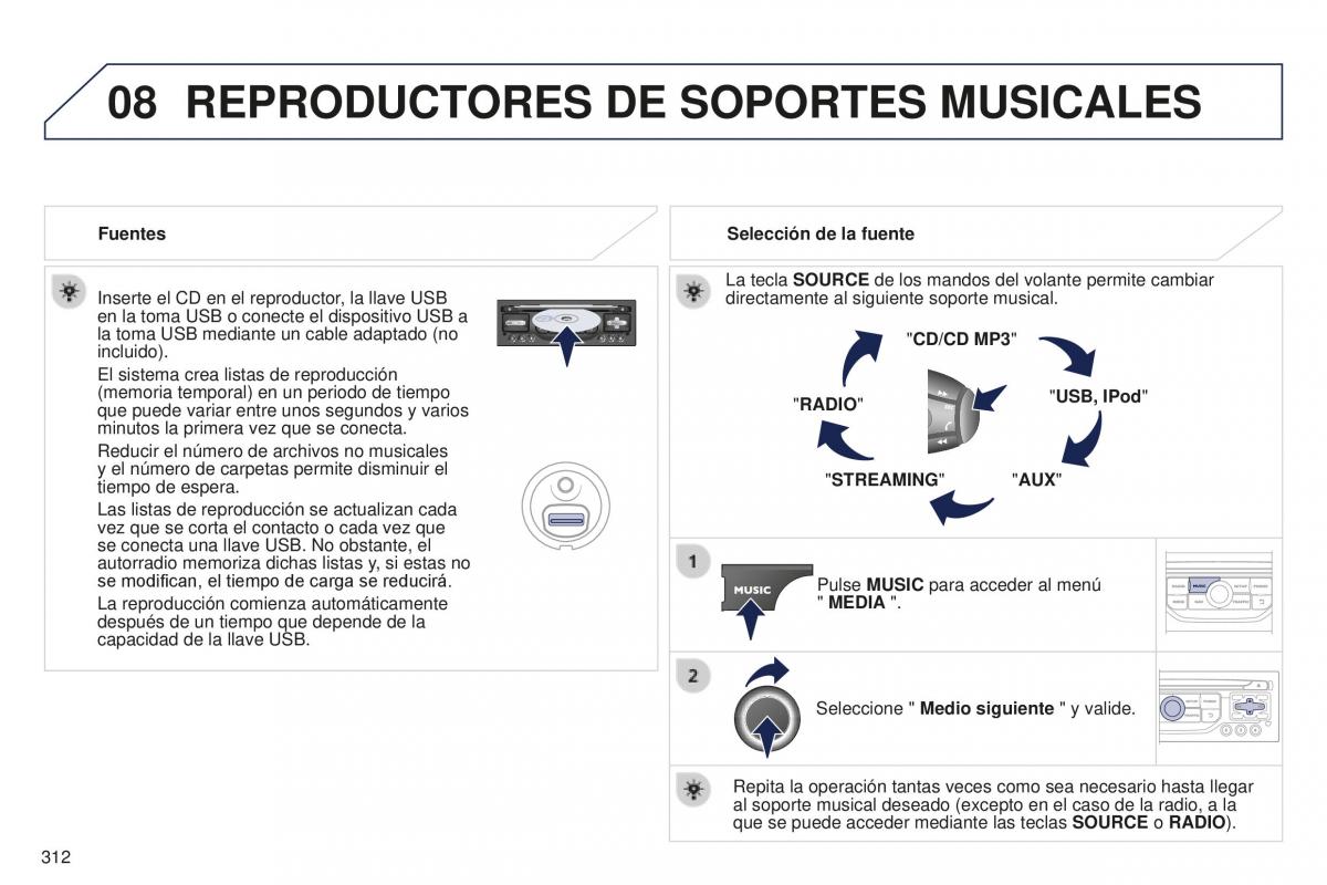 manual  Peugeot 5008 II 2 manual del propietario / page 314