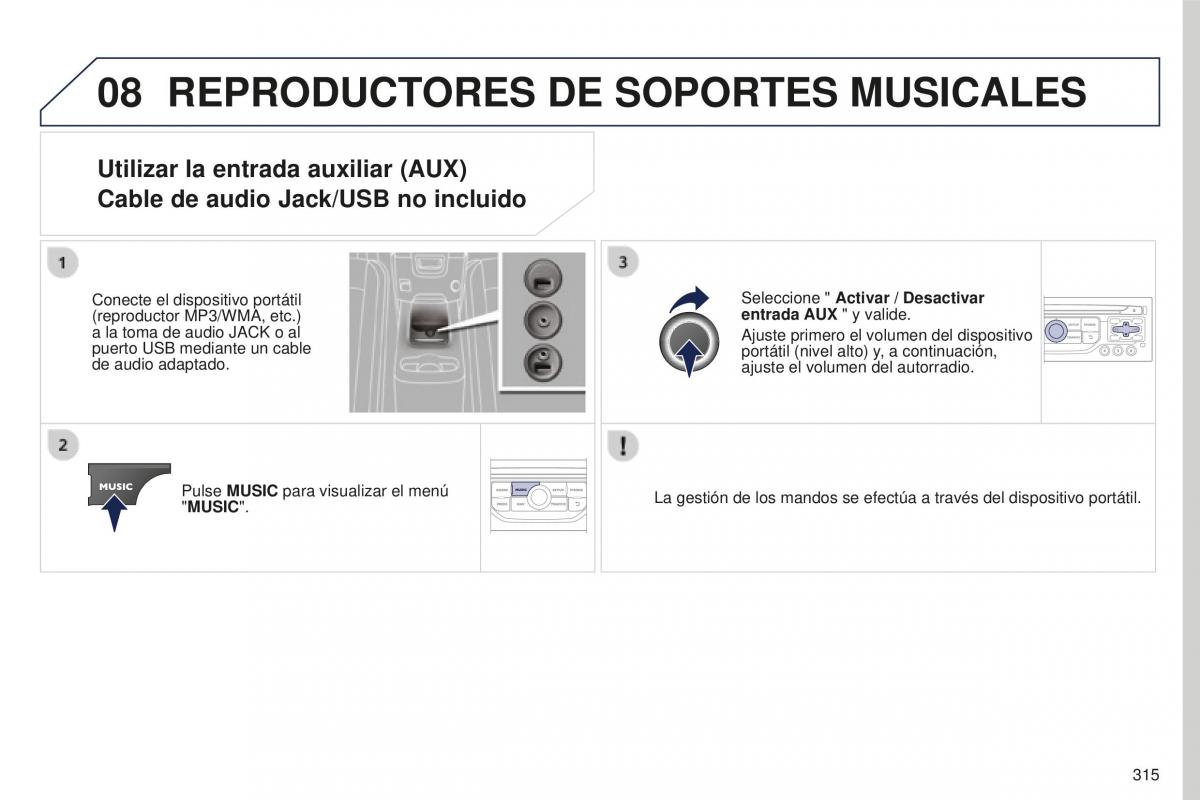 manual  Peugeot 5008 II 2 manual del propietario / page 317