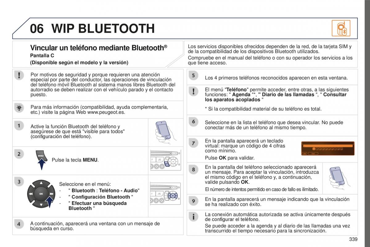 Peugeot 5008 II 2 manual del propietario / page 341