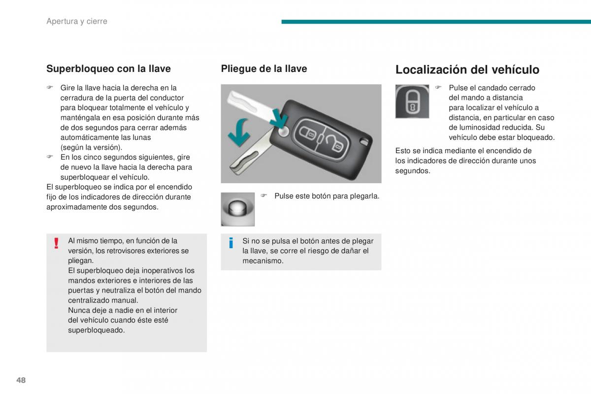 manual  Peugeot 5008 II 2 manual del propietario / page 50