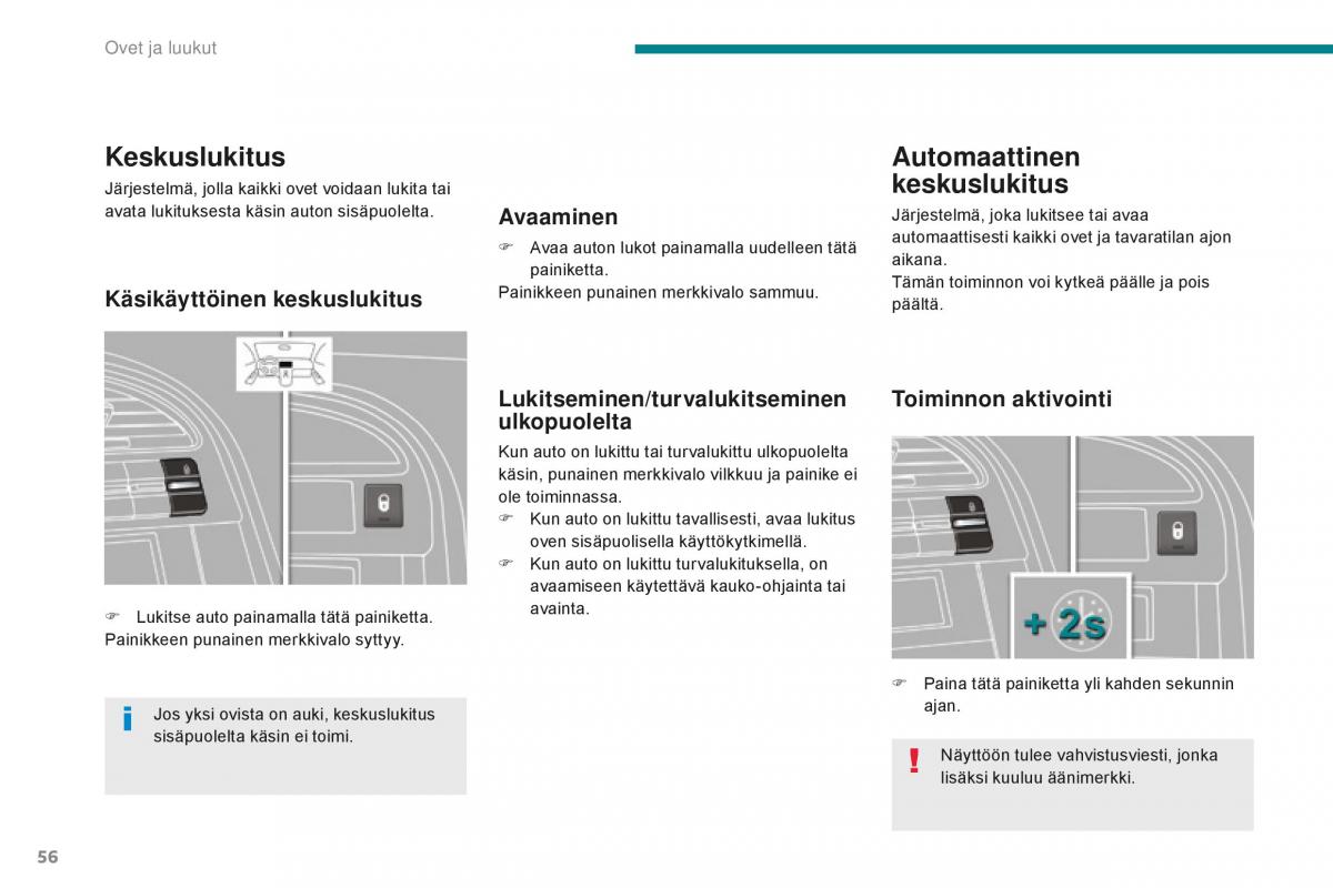 Peugeot 5008 II 2 omistajan kasikirja / page 58