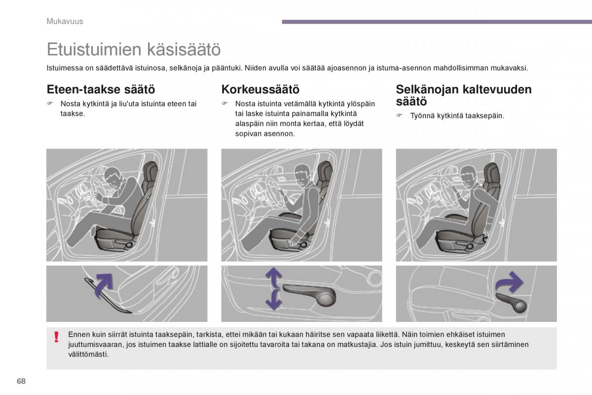 Peugeot 5008 II 2 omistajan kasikirja / page 70