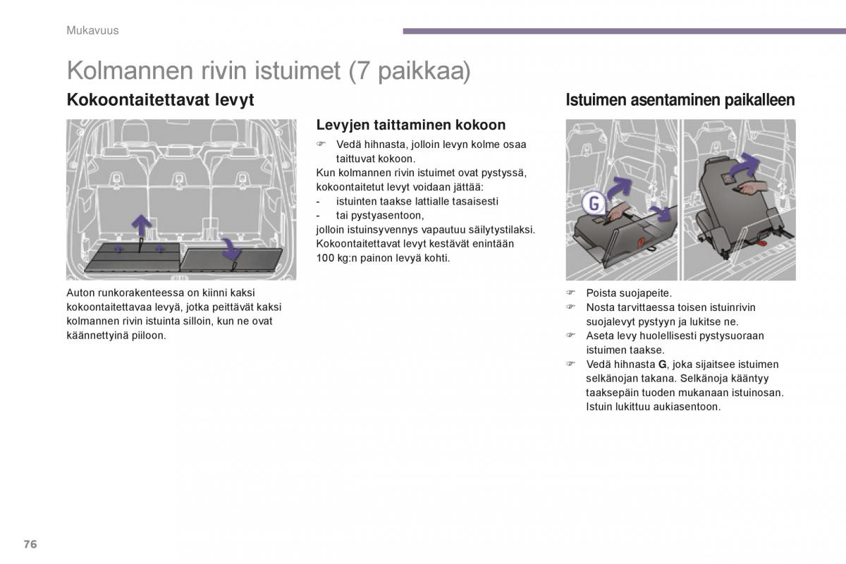 Peugeot 5008 II 2 omistajan kasikirja / page 78