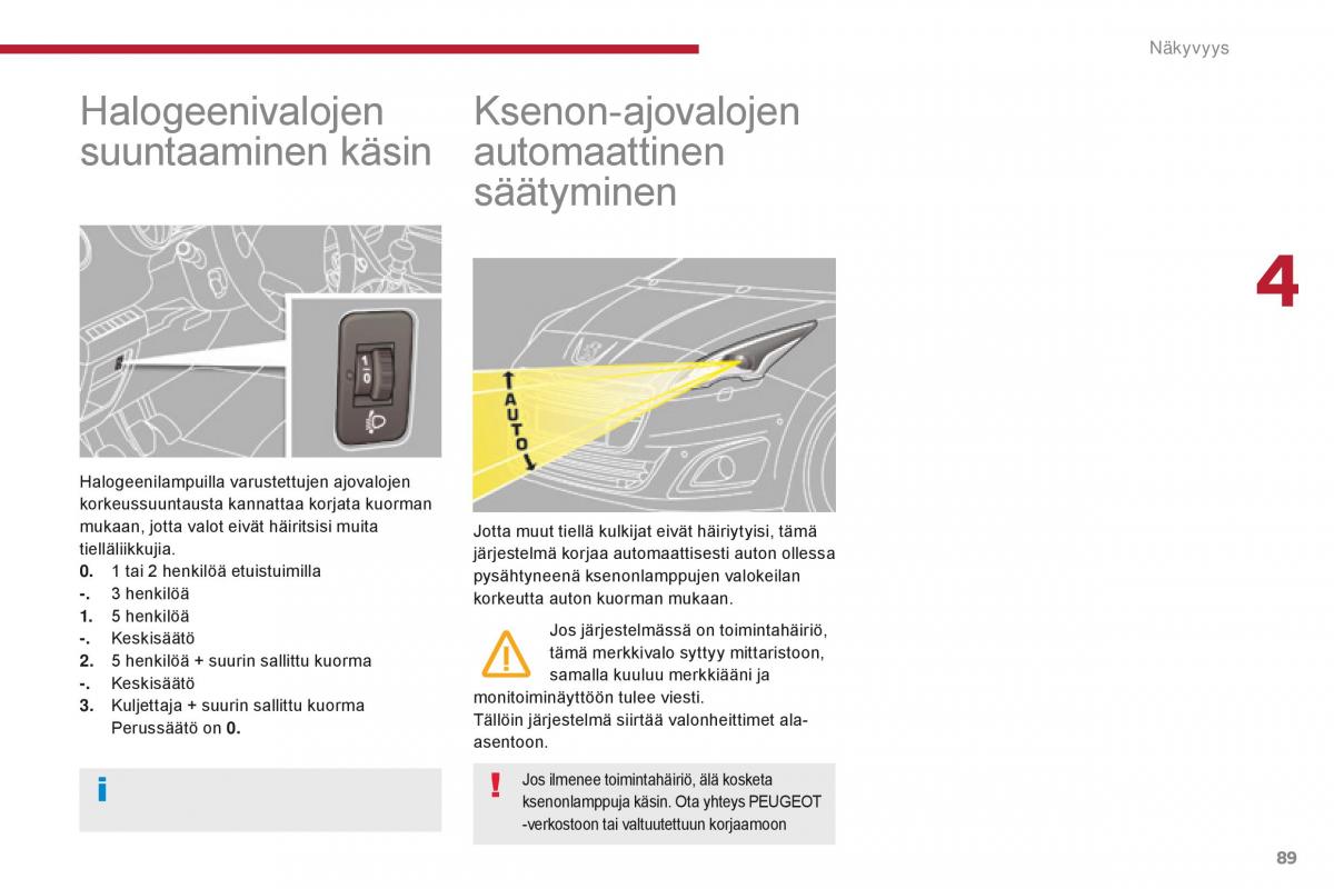 Peugeot 5008 II 2 omistajan kasikirja / page 91