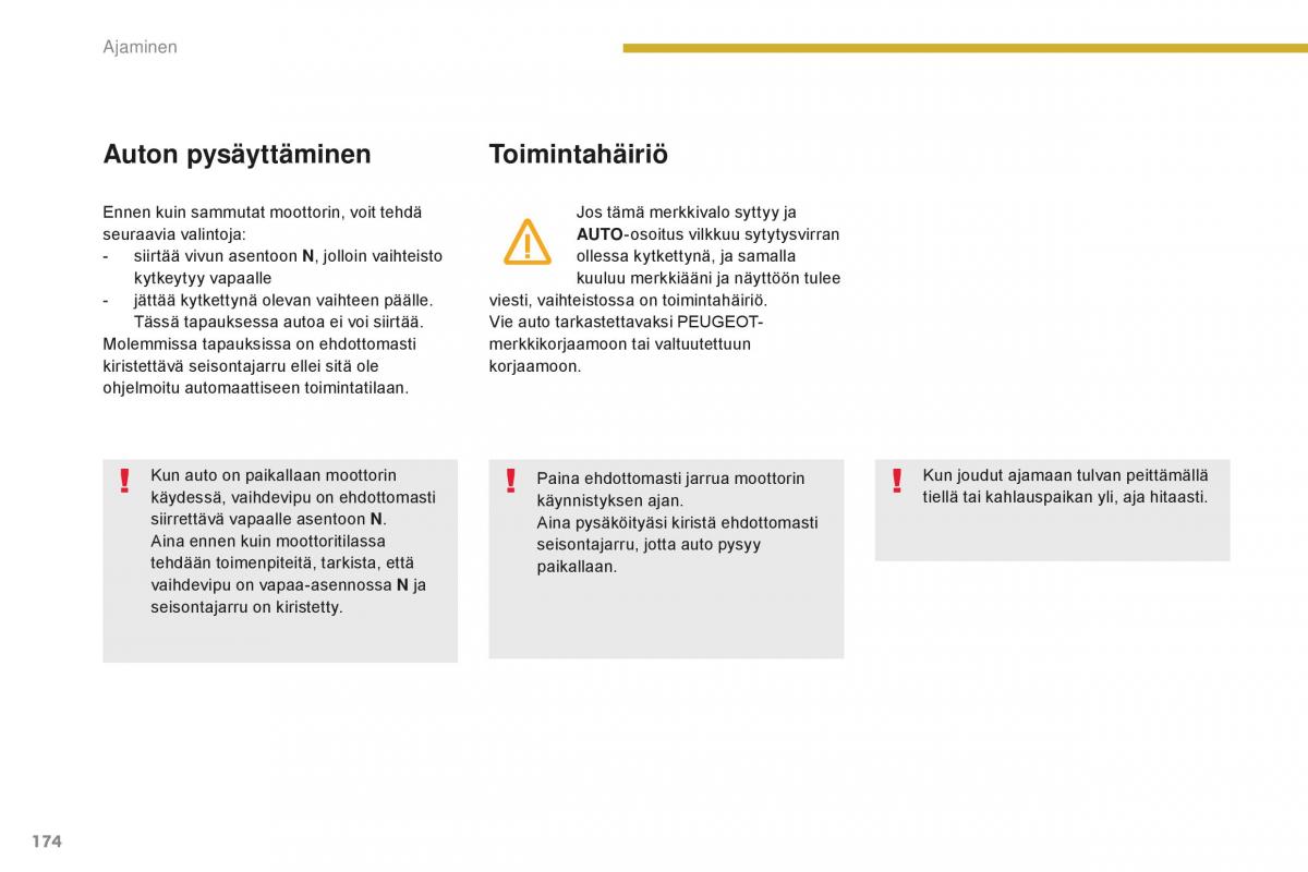 Peugeot 5008 II 2 omistajan kasikirja / page 176