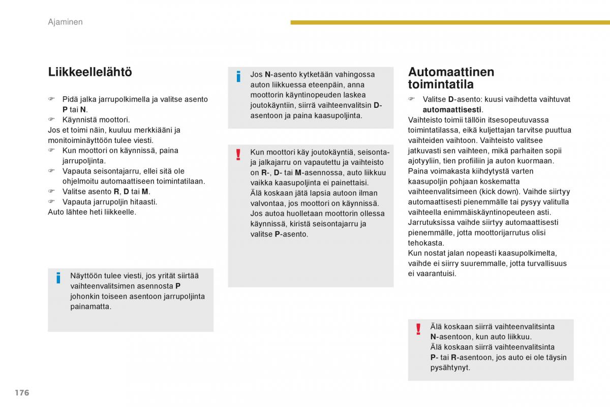 Peugeot 5008 II 2 omistajan kasikirja / page 178