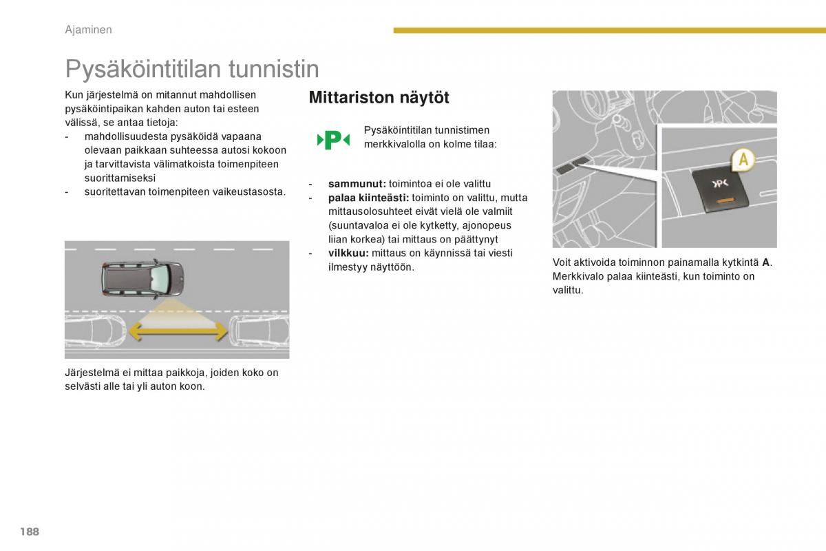 Peugeot 5008 II 2 omistajan kasikirja / page 190