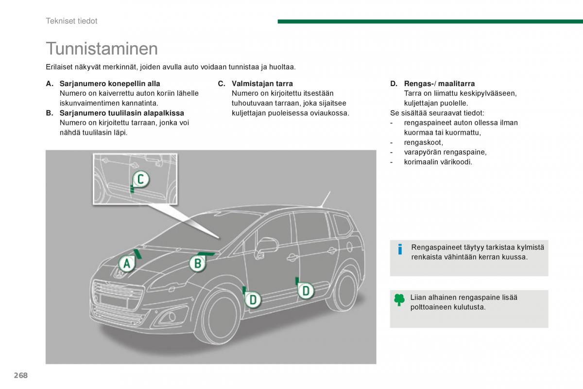 Peugeot 5008 II 2 omistajan kasikirja / page 270