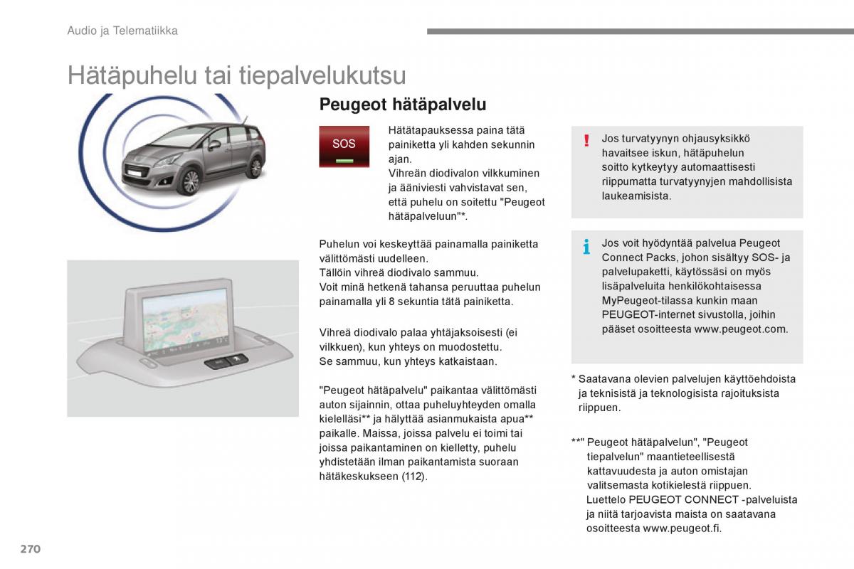 Peugeot 5008 II 2 omistajan kasikirja / page 272