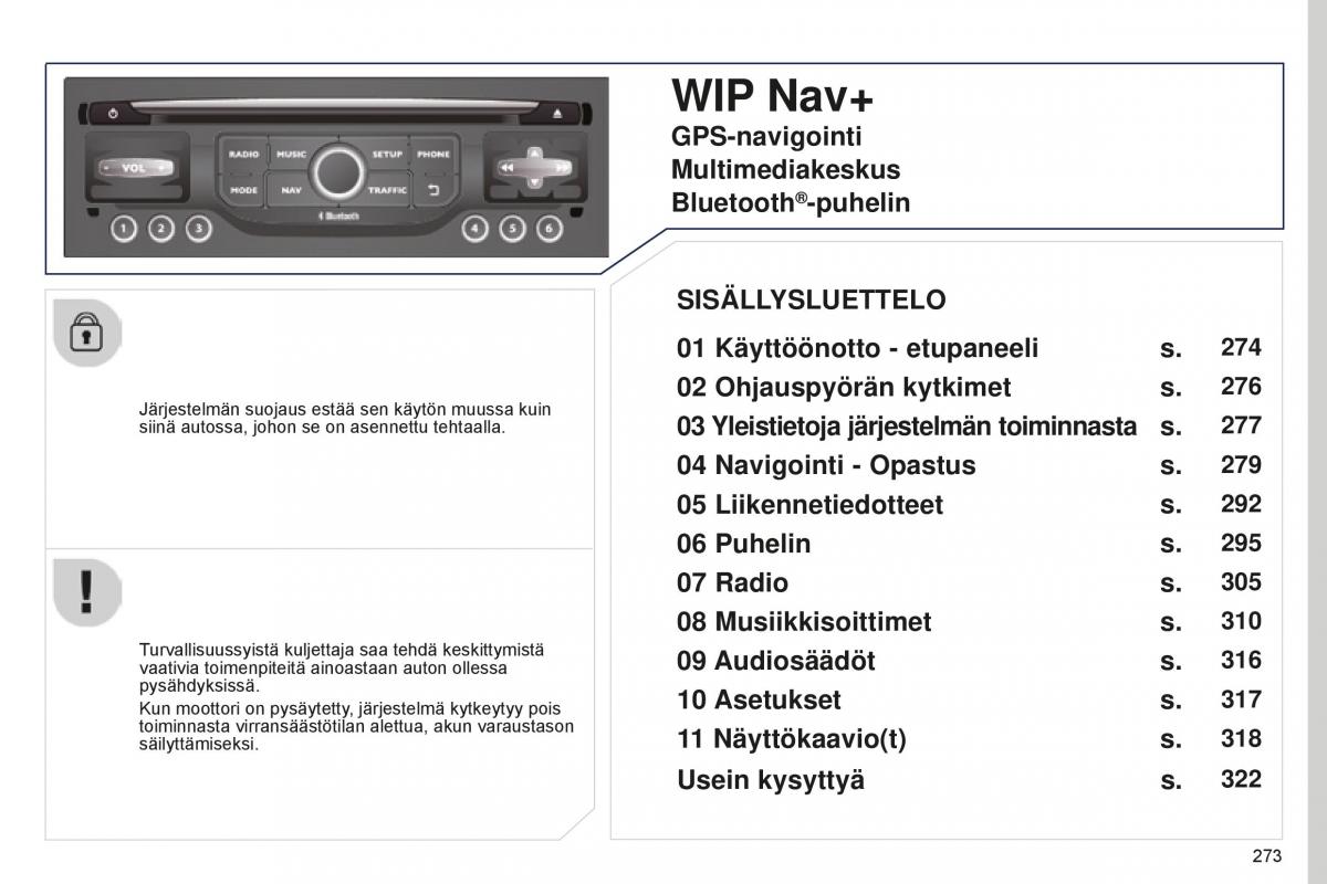 Peugeot 5008 II 2 omistajan kasikirja / page 275