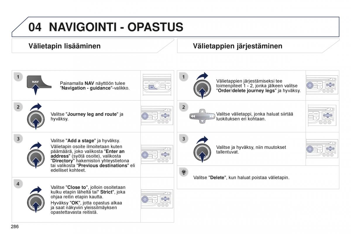 Peugeot 5008 II 2 omistajan kasikirja / page 288