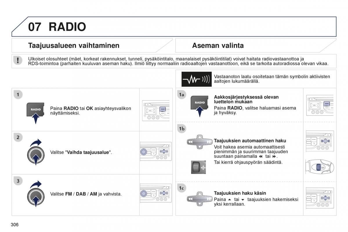 Peugeot 5008 II 2 omistajan kasikirja / page 308