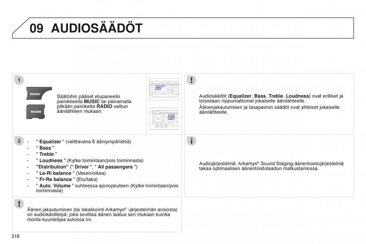 Peugeot 5008 II 2 omistajan kasikirja / page 318