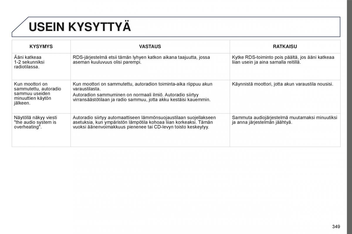 Peugeot 5008 II 2 omistajan kasikirja / page 351