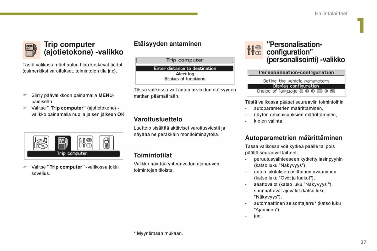 Peugeot 5008 II 2 omistajan kasikirja / page 39