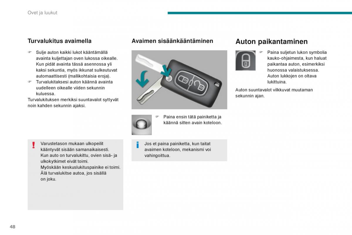 Peugeot 5008 II 2 omistajan kasikirja / page 50