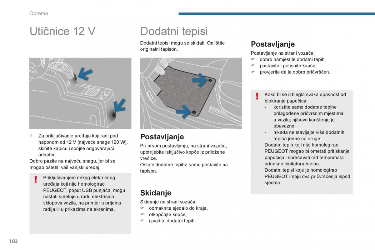 Peugeot 5008 II 2 vlasnicko uputstvo / page 104