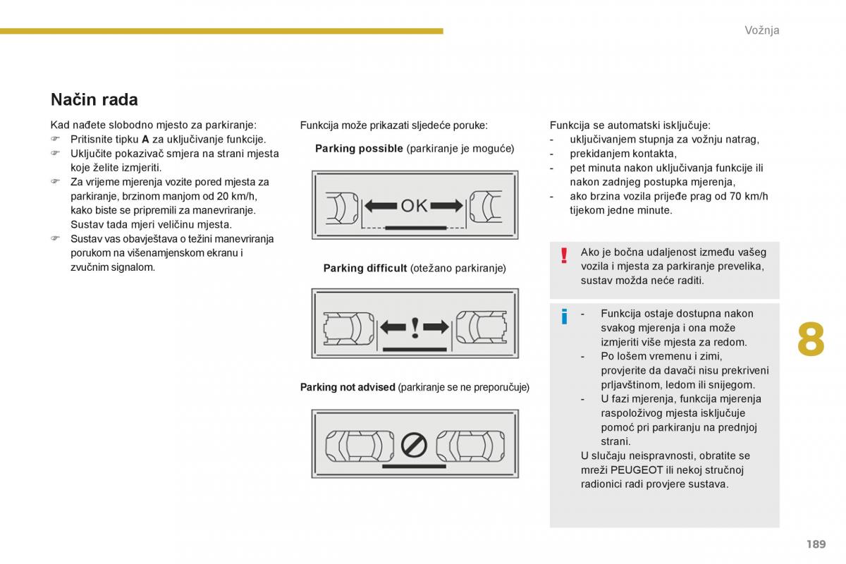 Peugeot 5008 II 2 vlasnicko uputstvo / page 191