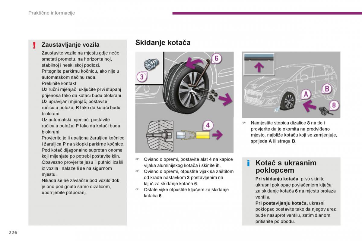 Peugeot 5008 II 2 vlasnicko uputstvo / page 228