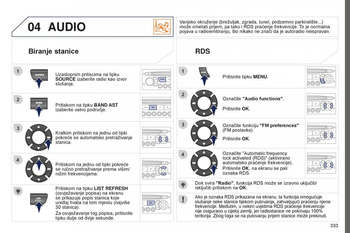 Peugeot 5008 II 2 vlasnicko uputstvo / page 335