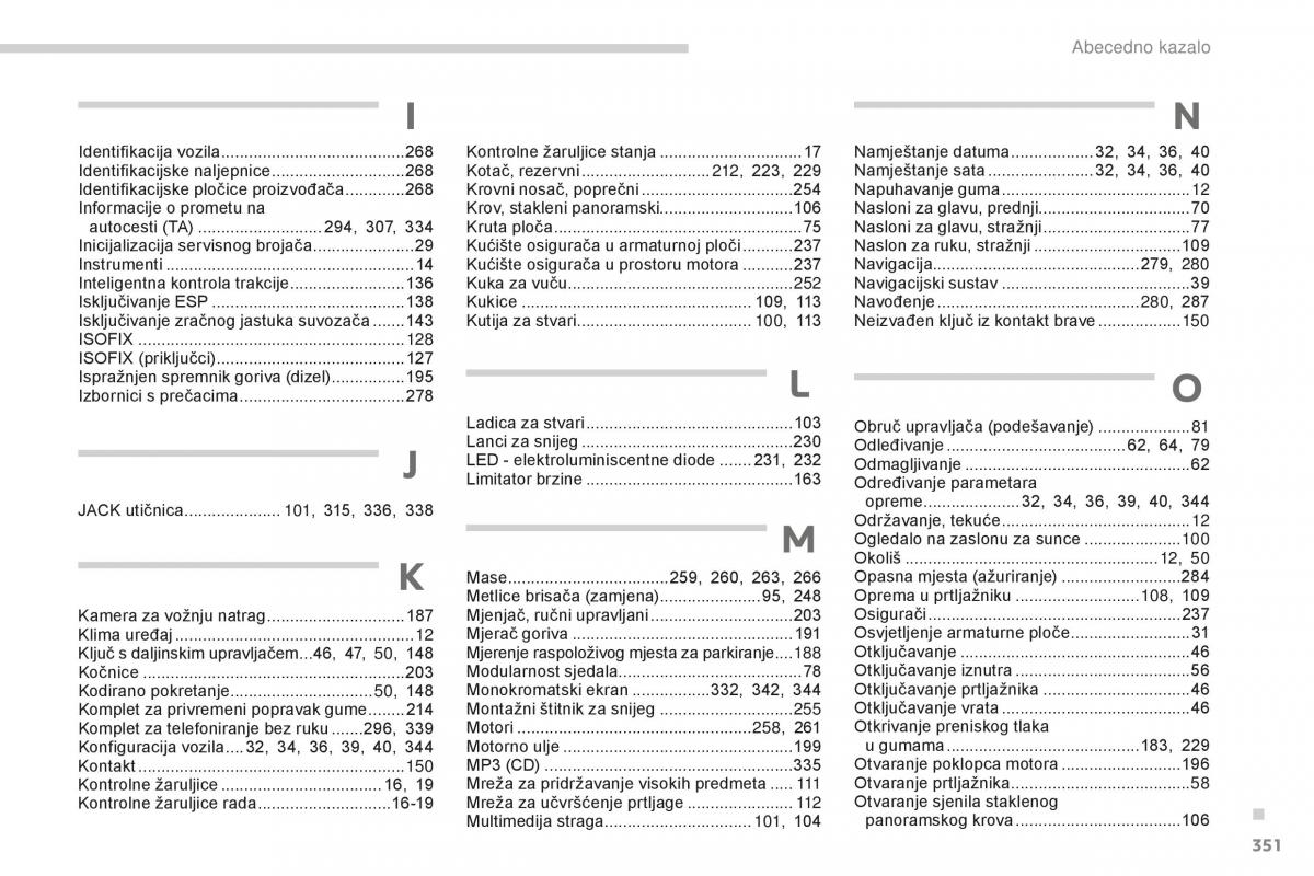 Peugeot 5008 II 2 vlasnicko uputstvo / page 353