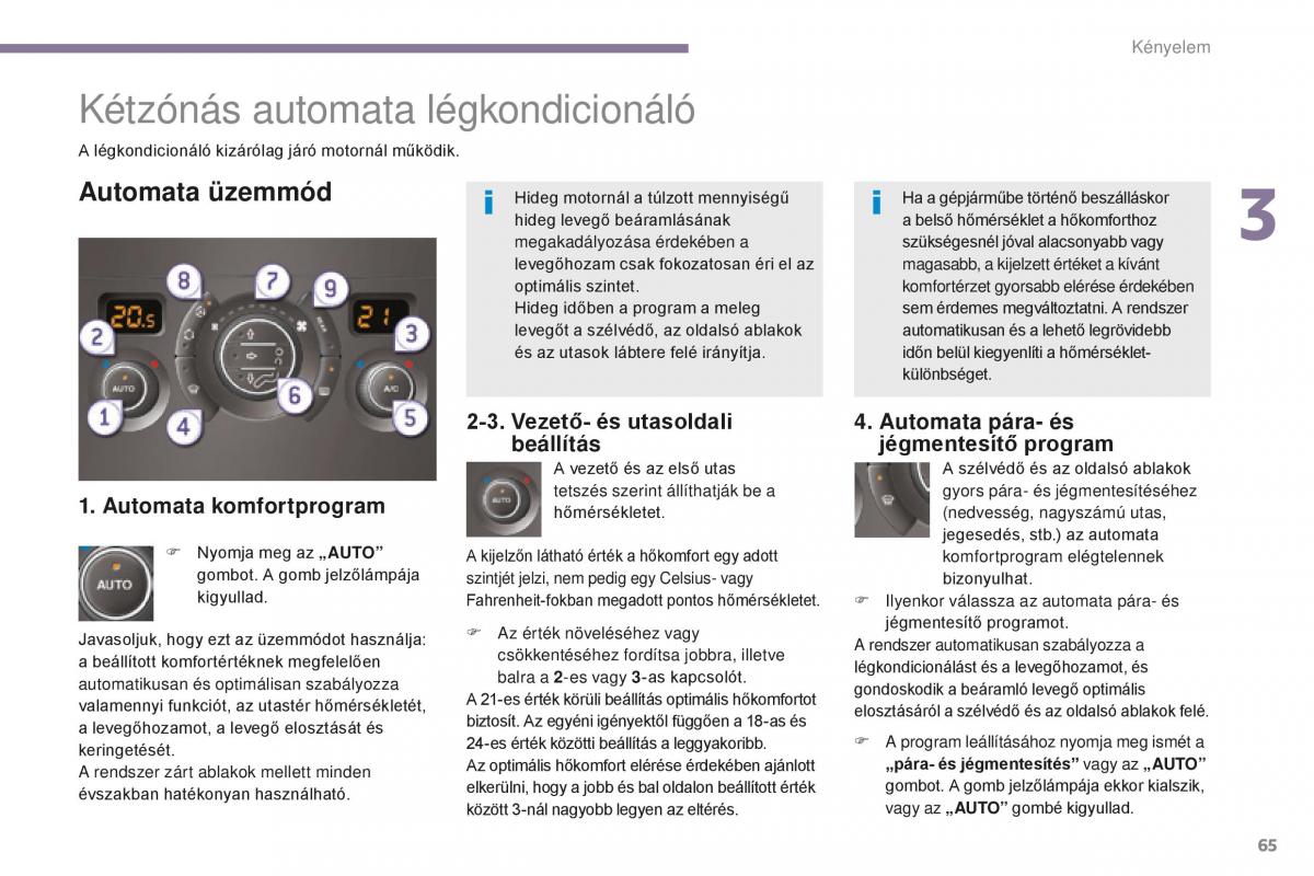 Peugeot 5008 II 2 Kezelesi utmutato / page 67