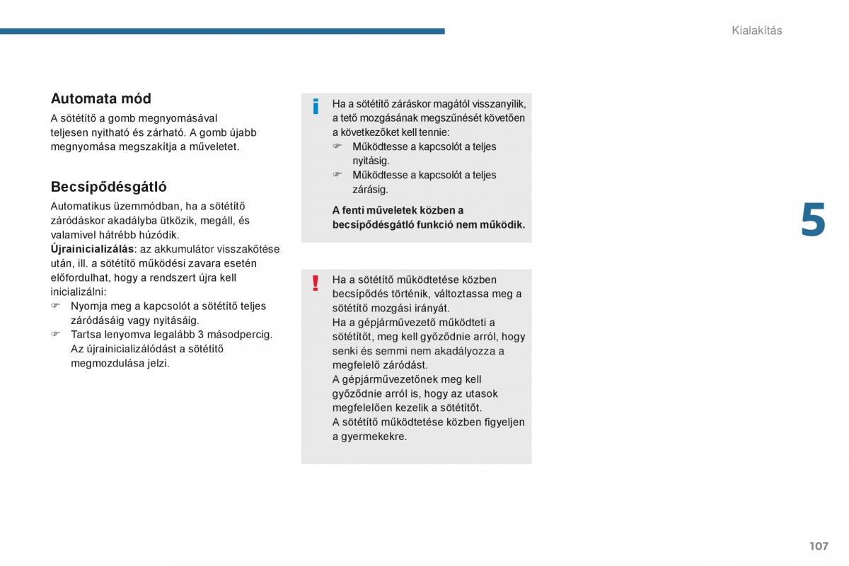 Peugeot 5008 II 2 Kezelesi utmutato / page 109