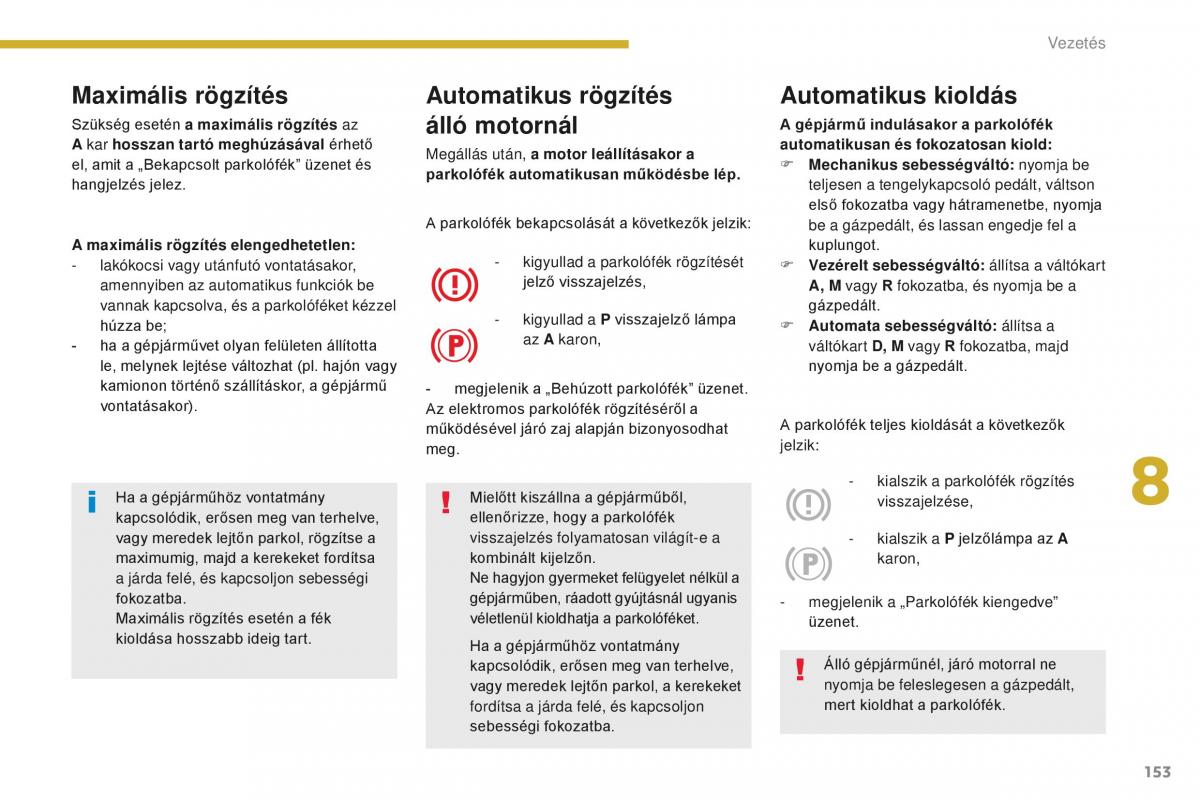 Peugeot 5008 II 2 Kezelesi utmutato / page 155