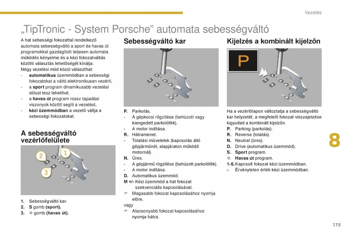 Peugeot 5008 II 2 Kezelesi utmutato / page 177