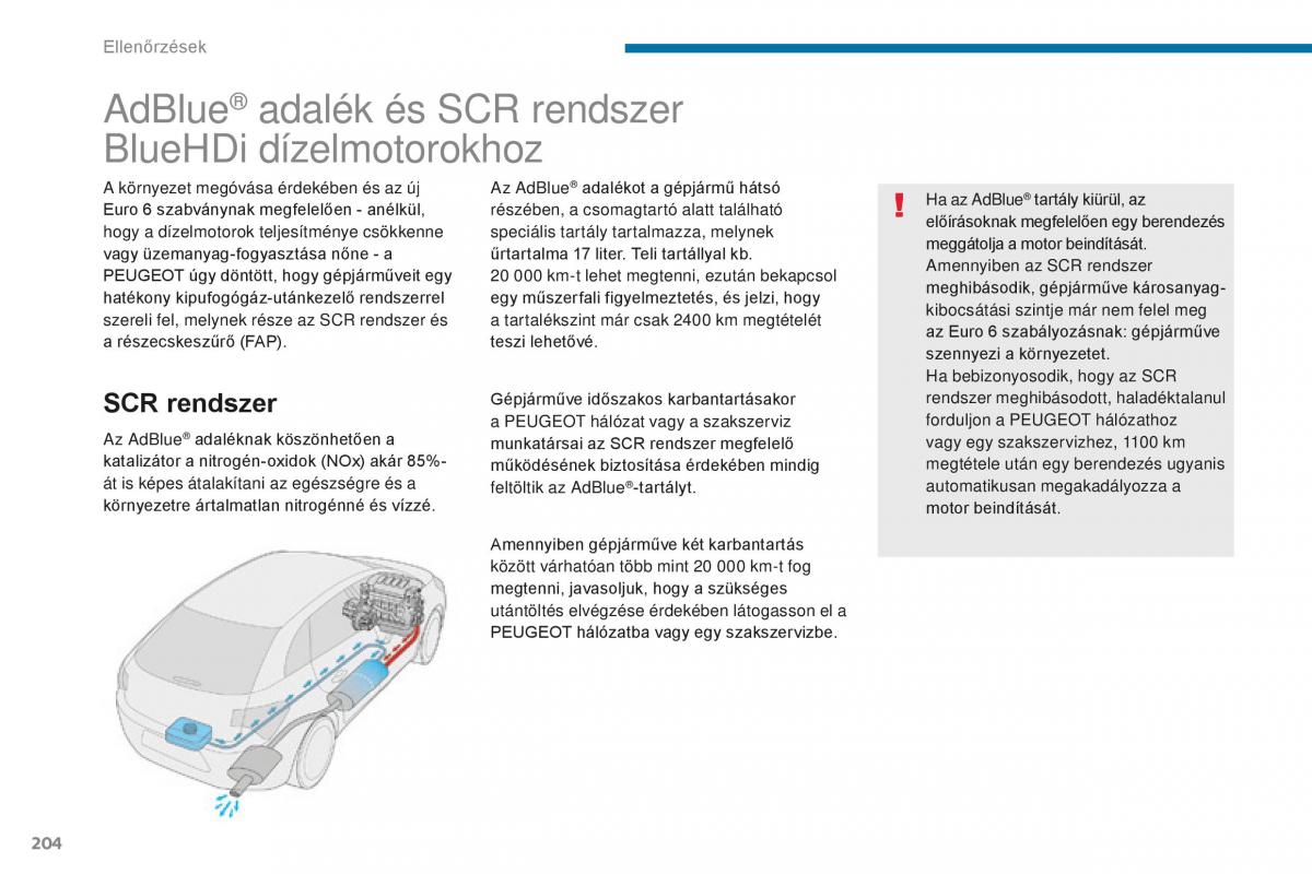 Peugeot 5008 II 2 Kezelesi utmutato / page 206