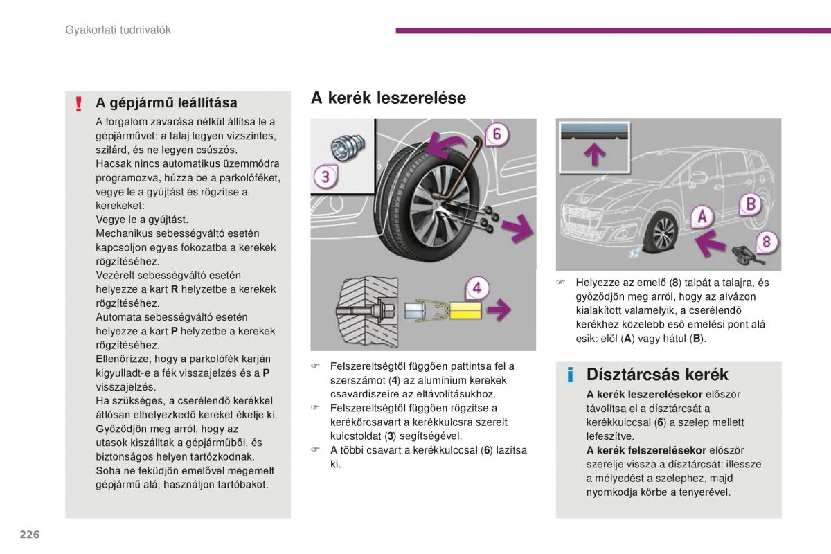 Peugeot 5008 II 2 Kezelesi utmutato / page 228