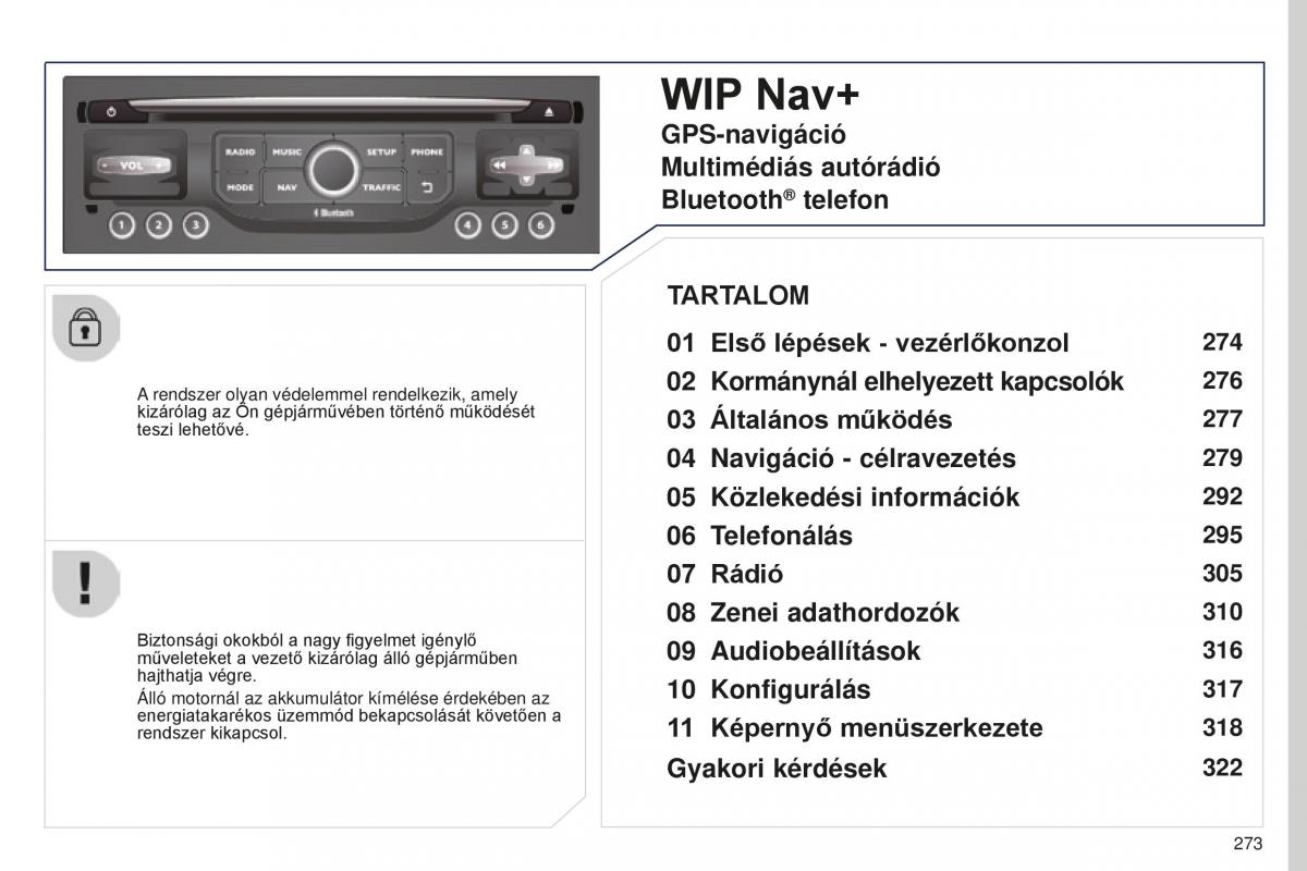 Peugeot 5008 II 2 Kezelesi utmutato / page 275