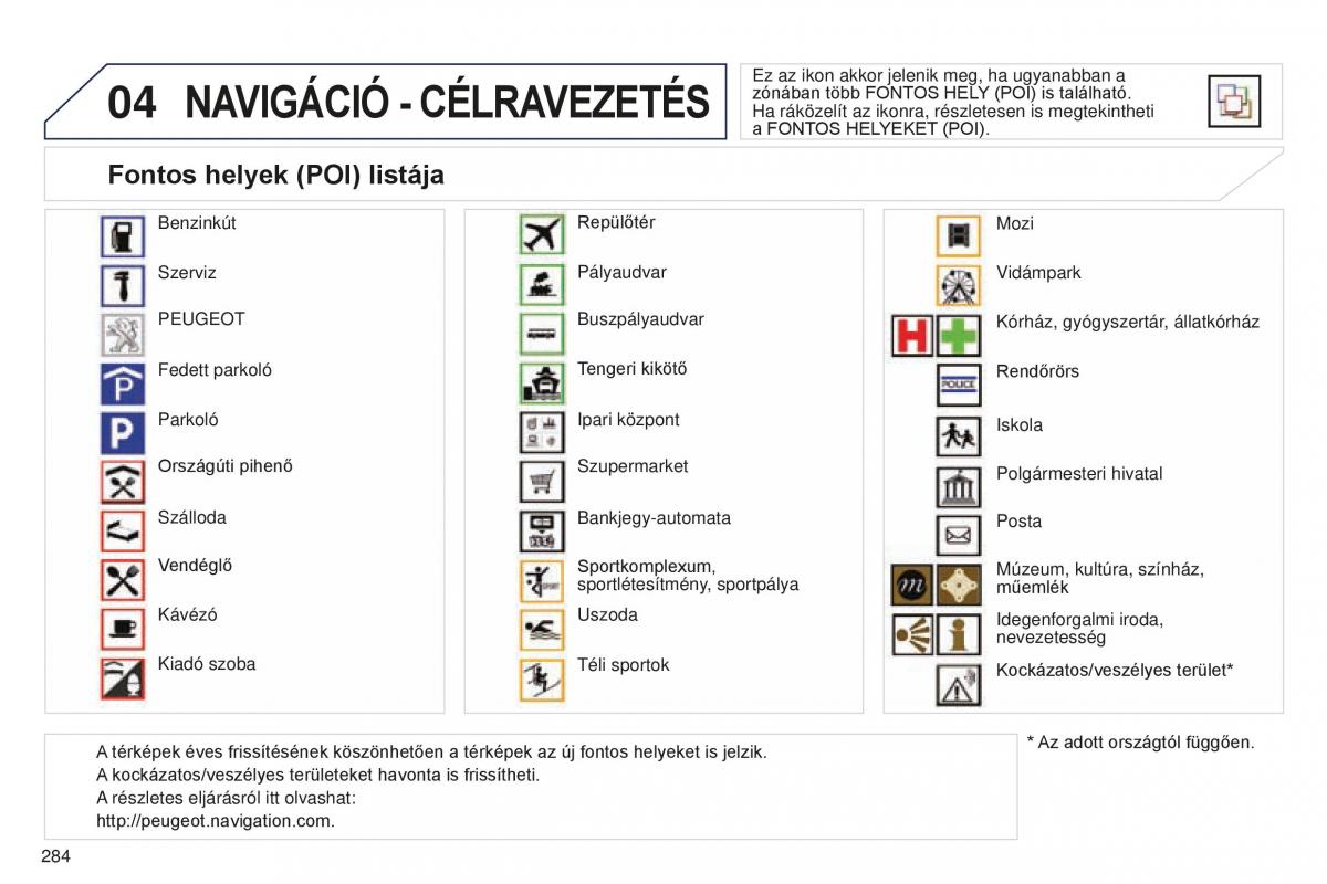 Peugeot 5008 II 2 Kezelesi utmutato / page 286