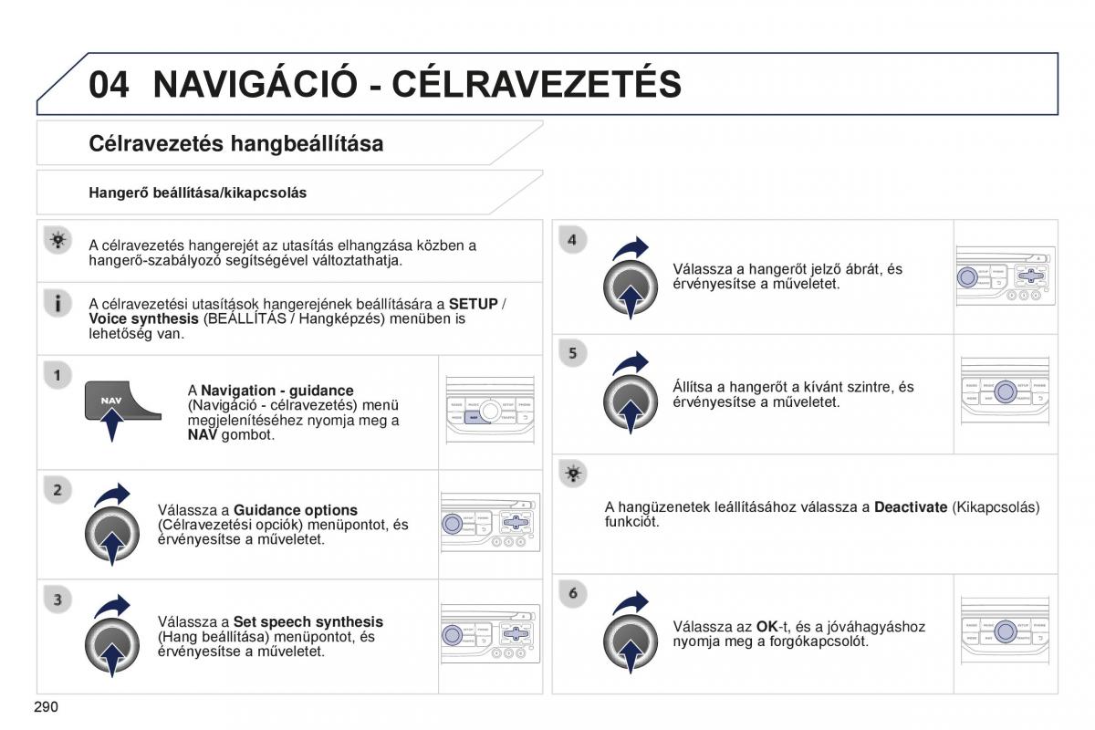 Peugeot 5008 II 2 Kezelesi utmutato / page 292