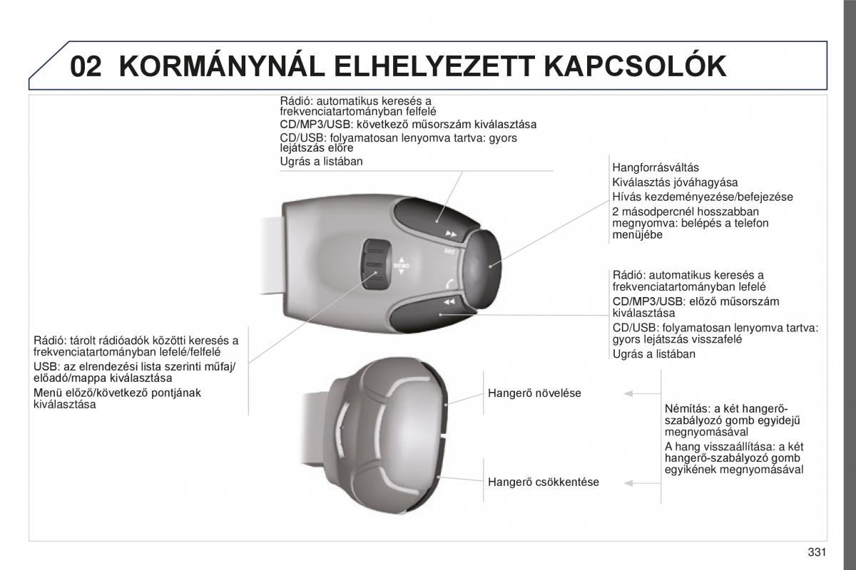 Peugeot 5008 II 2 Kezelesi utmutato / page 333