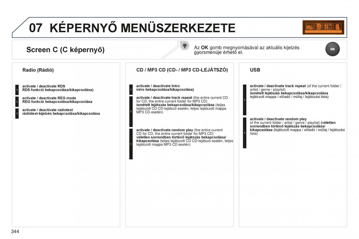 Peugeot 5008 II 2 Kezelesi utmutato / page 346