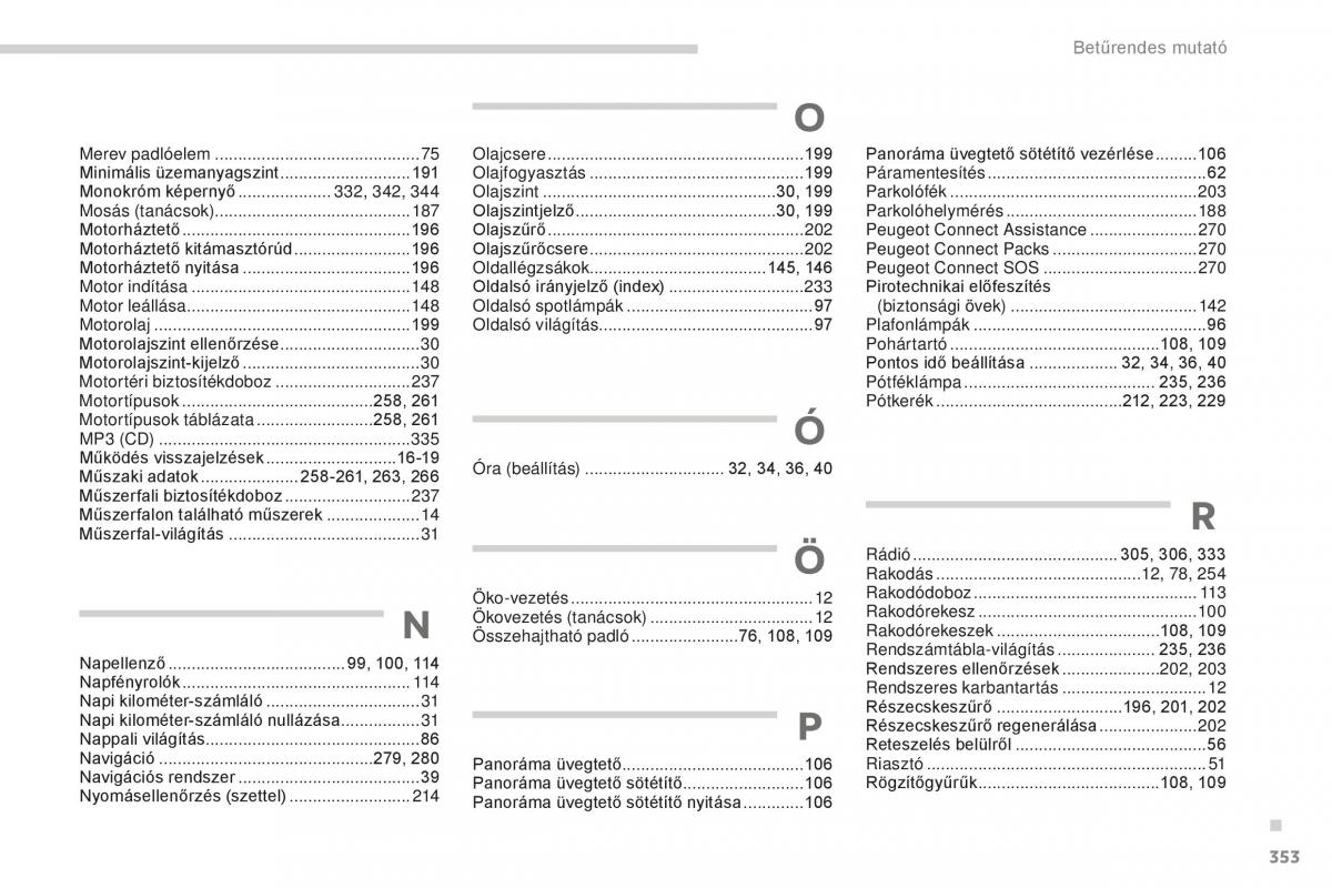 Peugeot 5008 II 2 Kezelesi utmutato / page 355