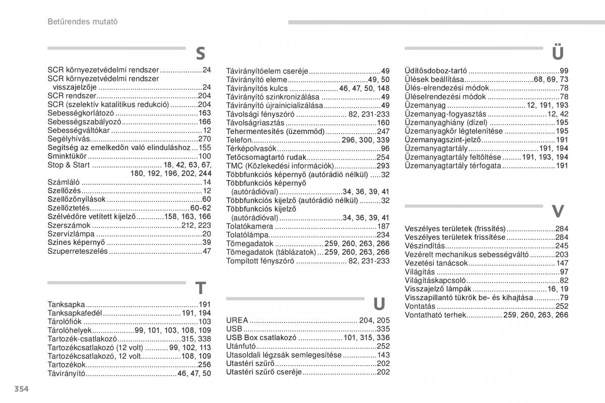 Peugeot 5008 II 2 Kezelesi utmutato / page 356