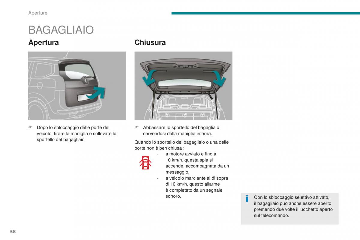 Peugeot 5008 II 2 manuale del proprietario / page 60