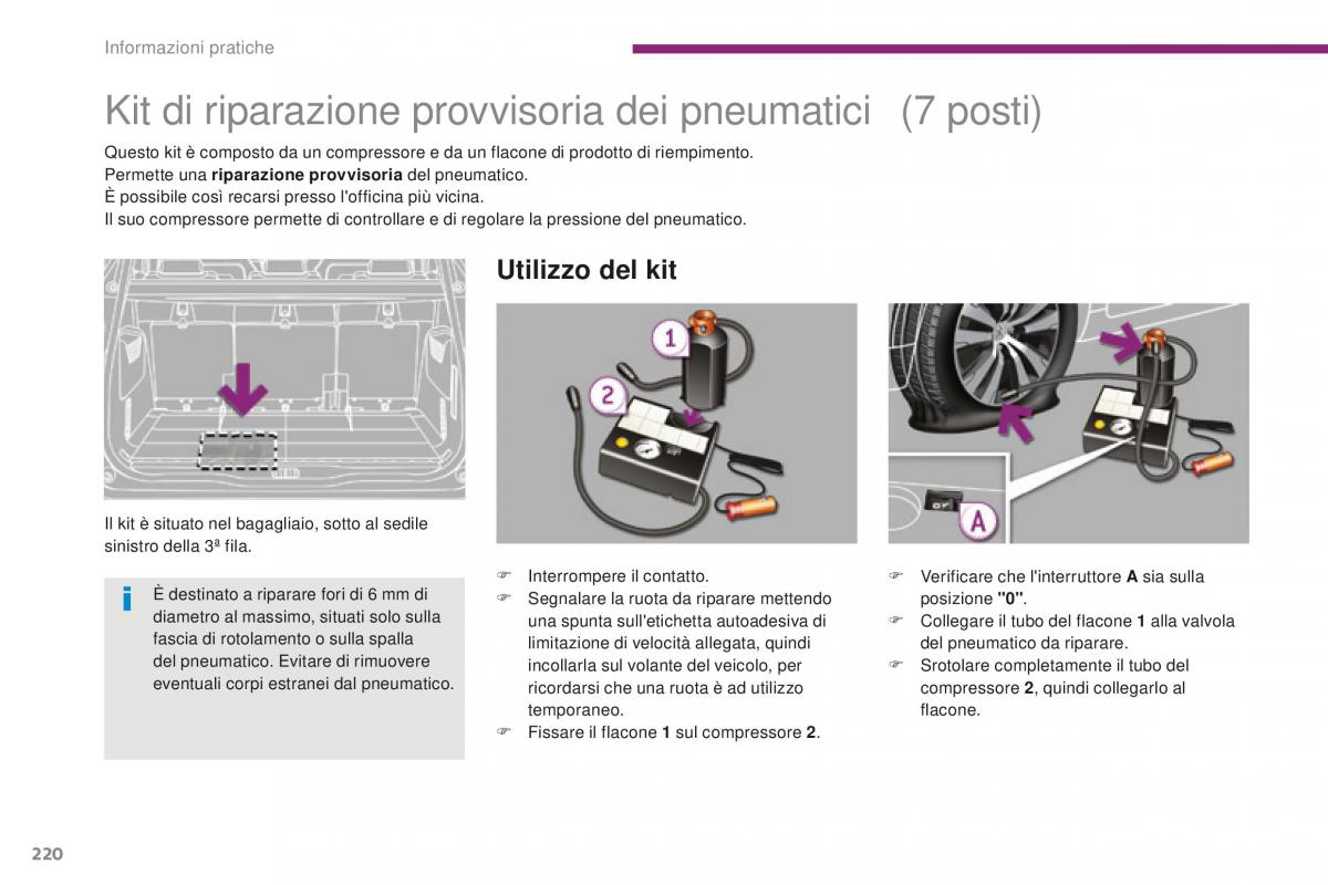 Peugeot 5008 II 2 manuale del proprietario / page 222