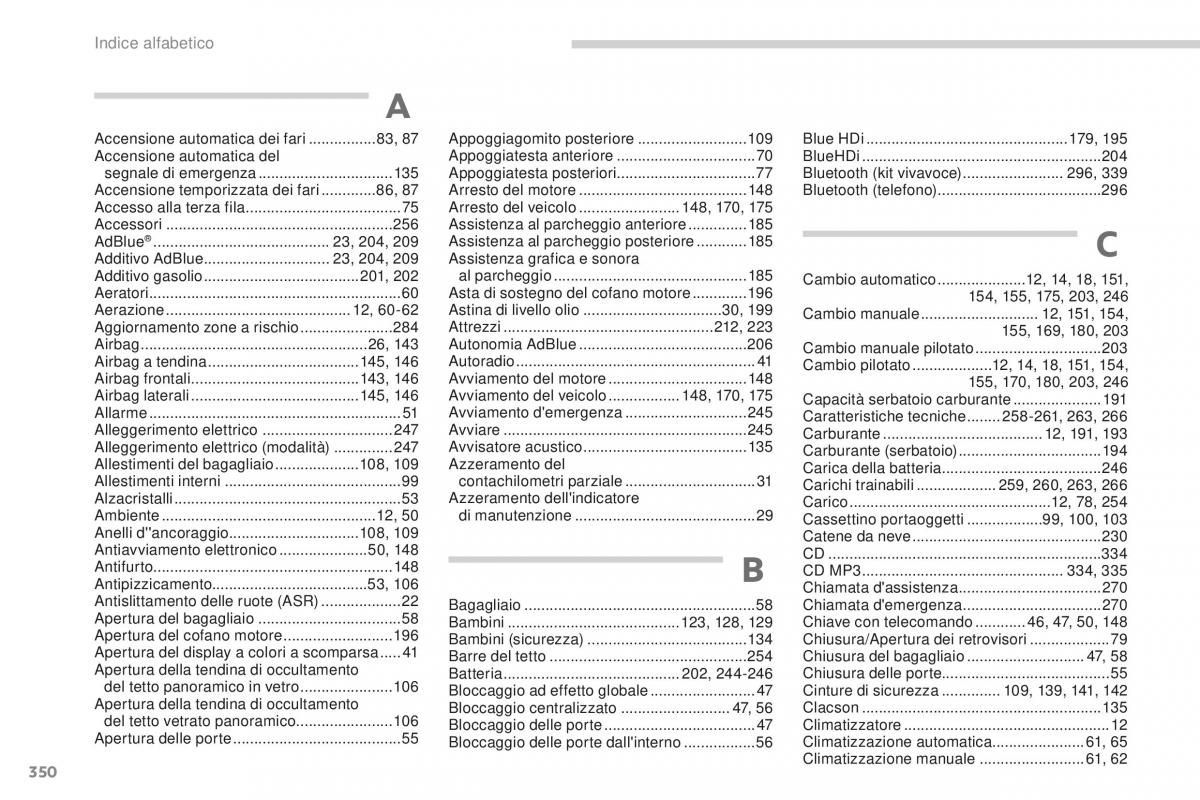 Peugeot 5008 II 2 manuale del proprietario / page 352