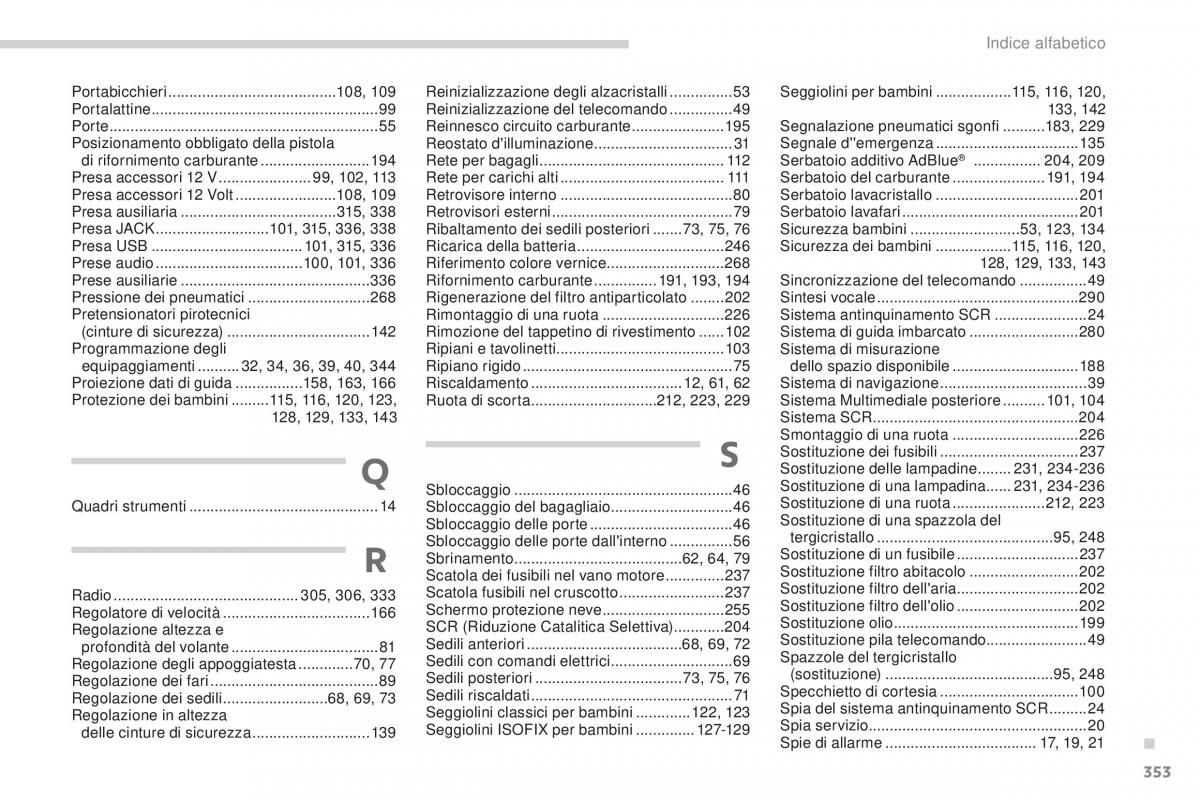 Peugeot 5008 II 2 manuale del proprietario / page 355