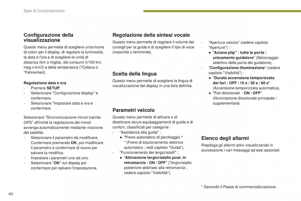 Peugeot 5008 II 2 manuale del proprietario / page 42